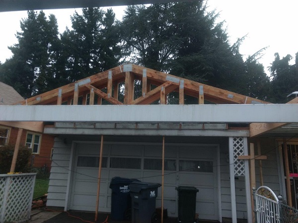 Garage roof framing